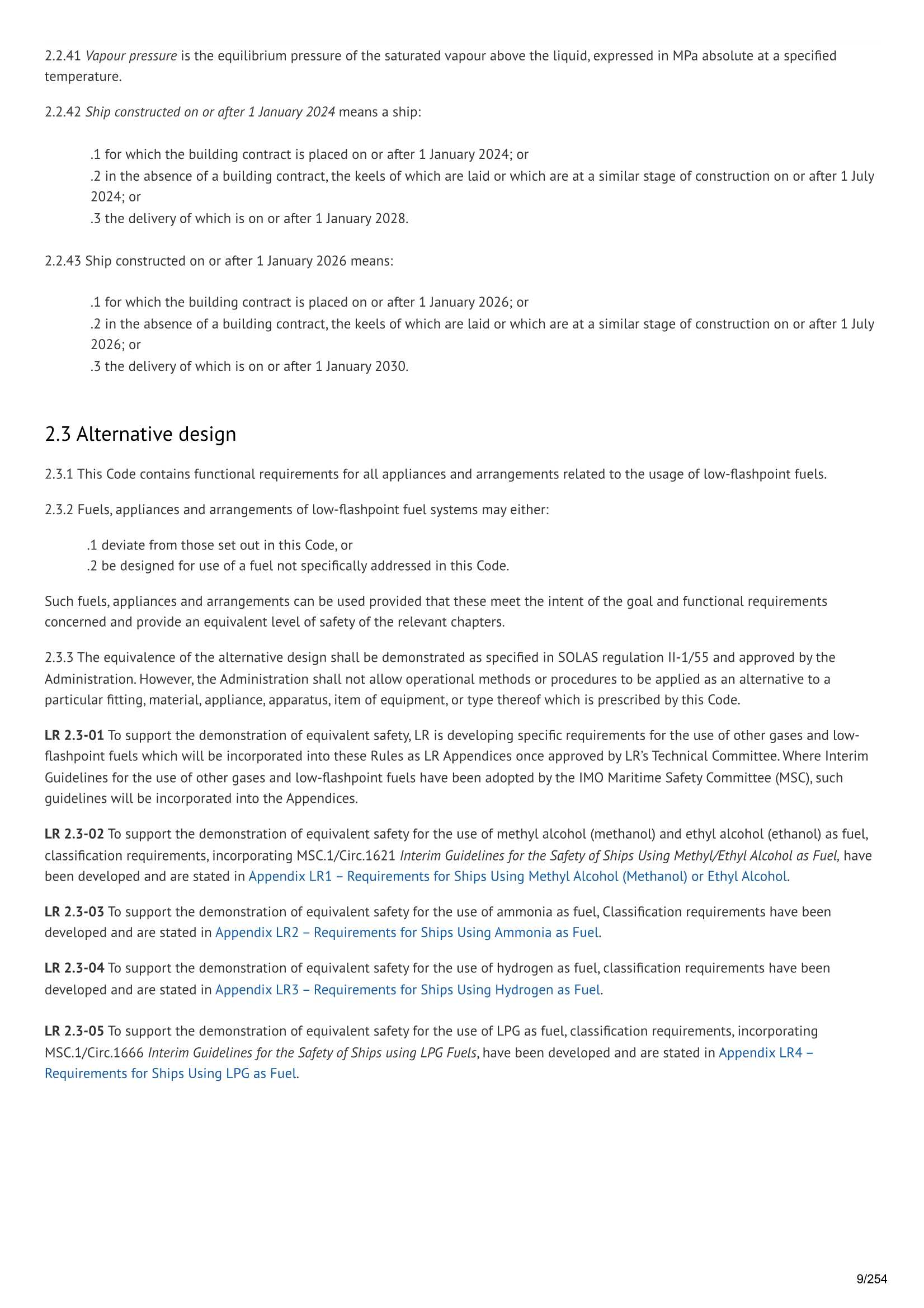 LR-RU-012 Rules and Regulations for the Classification of Ships using Gases or Other Low-flashpoint Fuels (July 2025) (Incorporating Notice No.1 2024 & Notice No.2 2025) 使用气体或其它低闪点燃料船舶的入级条_9.Png