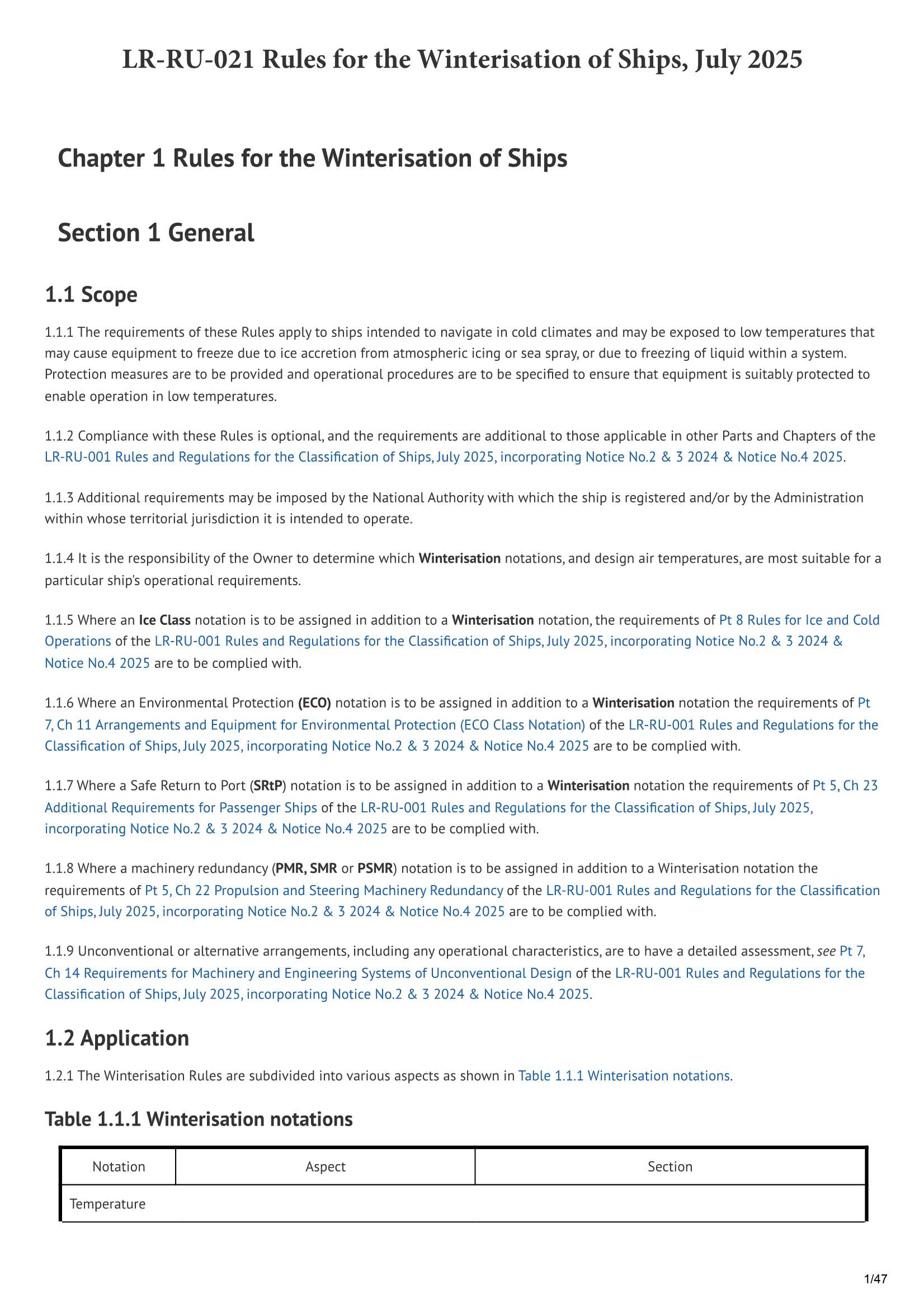 LR-RU-021 Rules for the Winterisation of Ships (July 2025)  船舶_1.Png