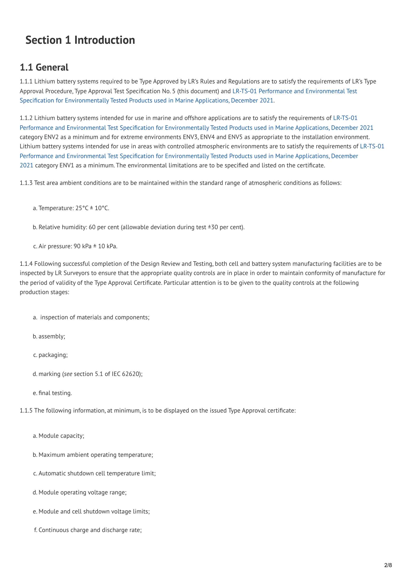 LR-TS-05 Type Testing for Lithium Battery Systems (March 2019) 锂电池系统的型式认可试验_2.Png