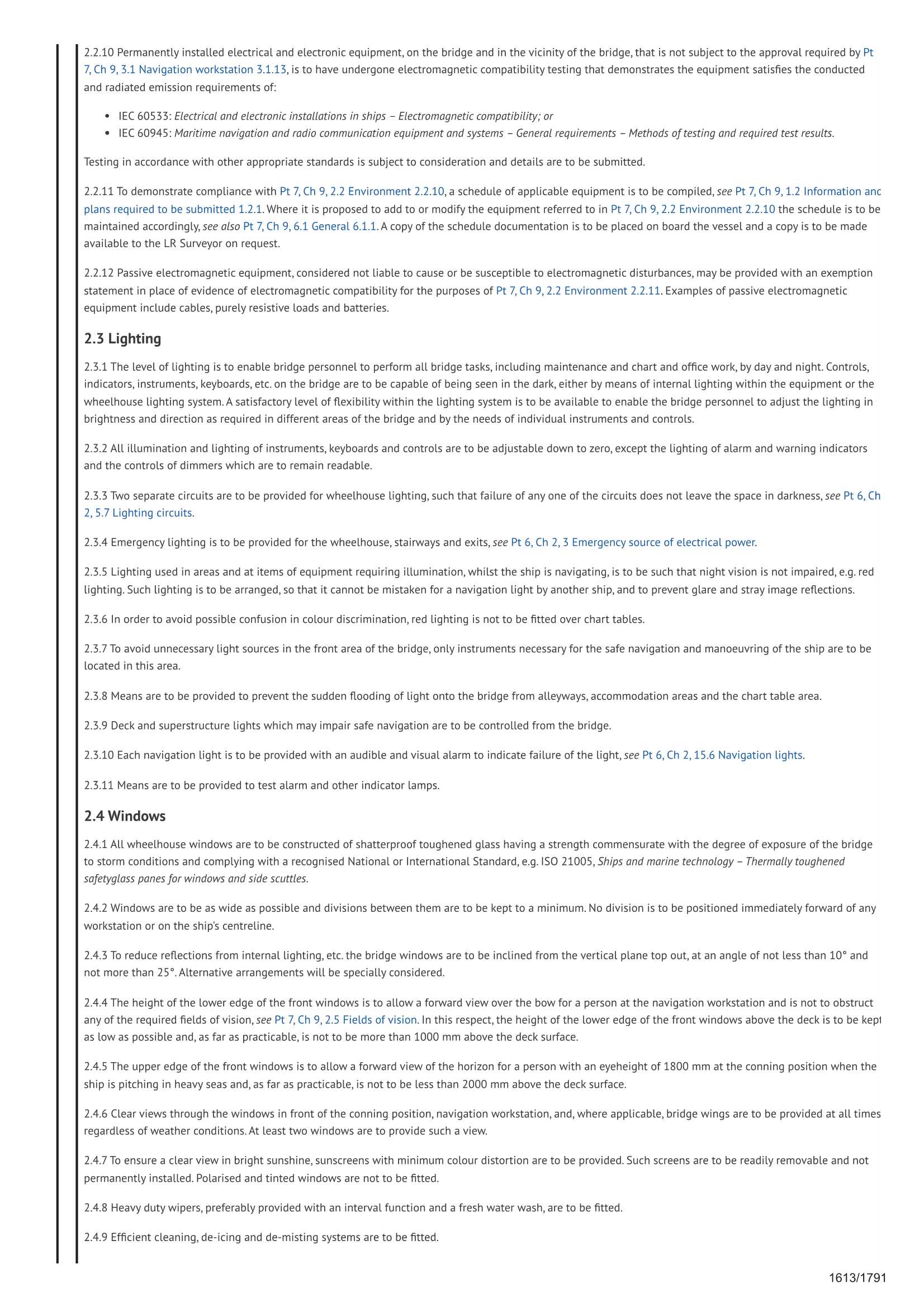 LR-RU-001 Rules and Regulations for the Classification of Ships - Part 7 Other Ship Types and Systems - Chapter 9 Navigational Arrangements and Integrated Bridge Systems (07-2025) 桥楼布局和综合桥楼系统_4.Png