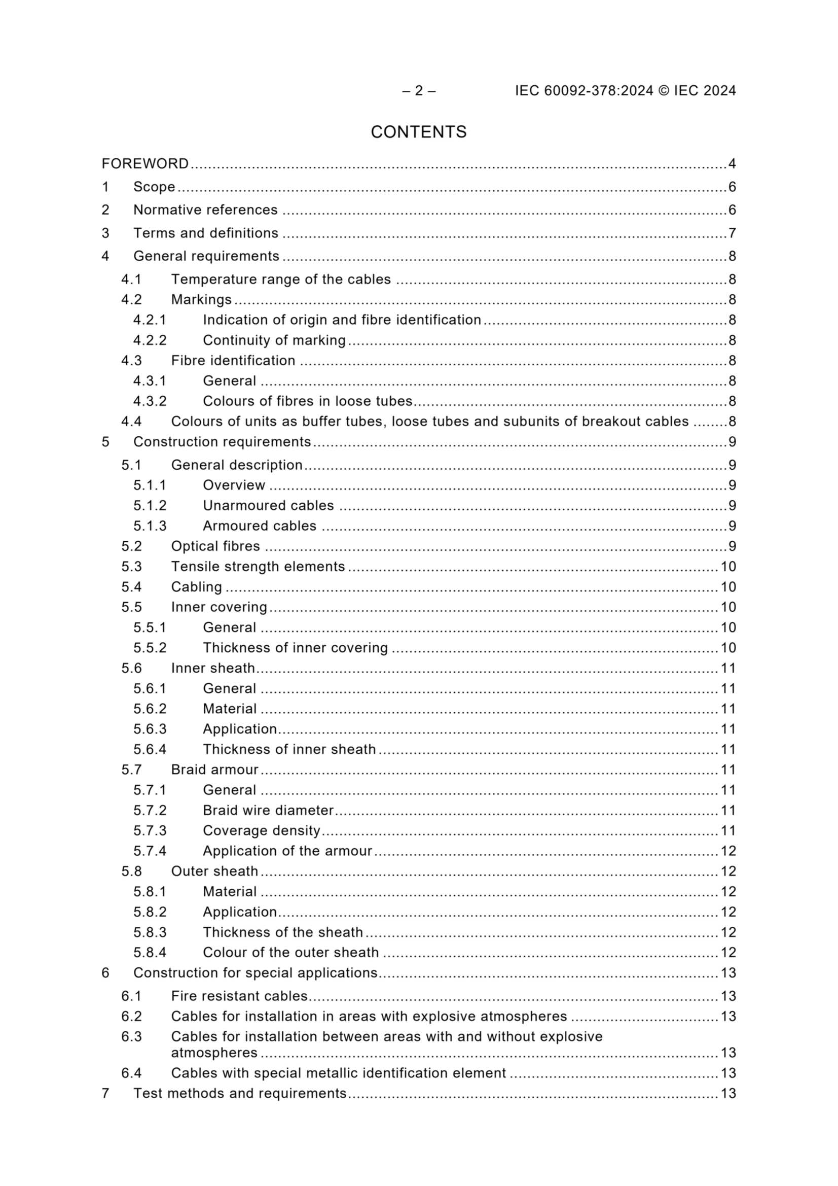 IEC 60092-378 (2024) Electrical Installations in Ships - Part 378 Optical Fiber Cables 船舶电气设备 - 第378部分光纤电缆_4.Png